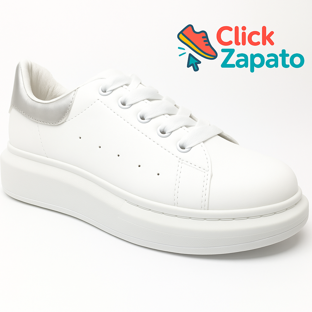 Zapatillas blancas plataforma mujer – estilo moderno, cómodas y combinables